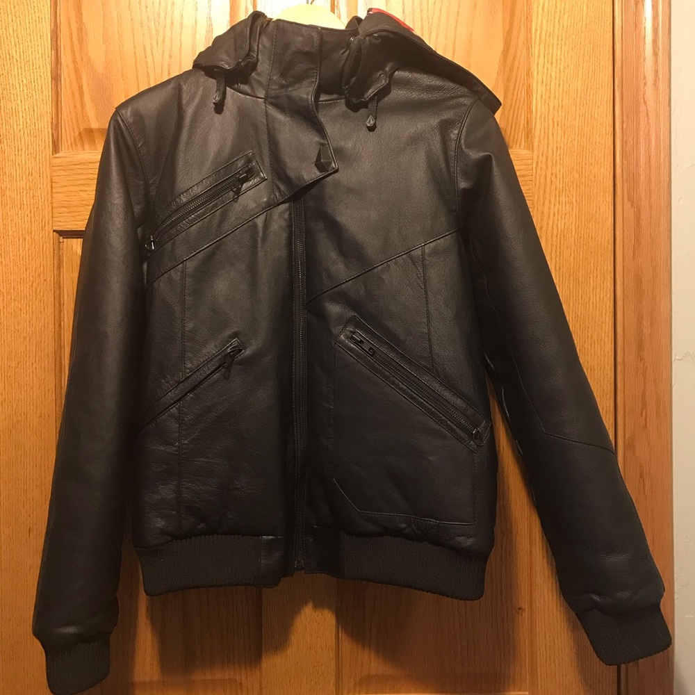 Volcom Leather Down Jacket - image 1